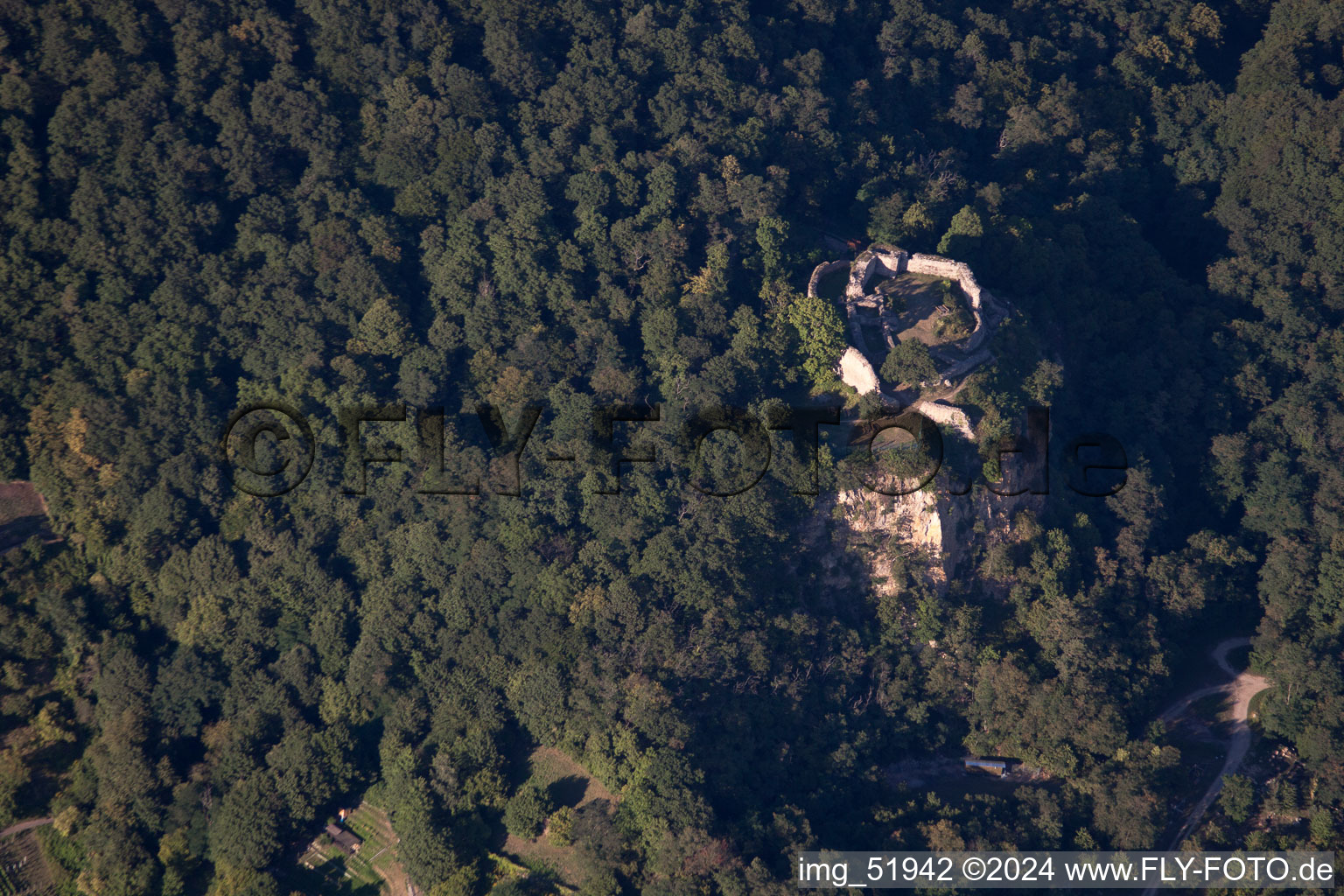 Bird's eye view of Dossenheim in the state Baden-Wuerttemberg, Germany