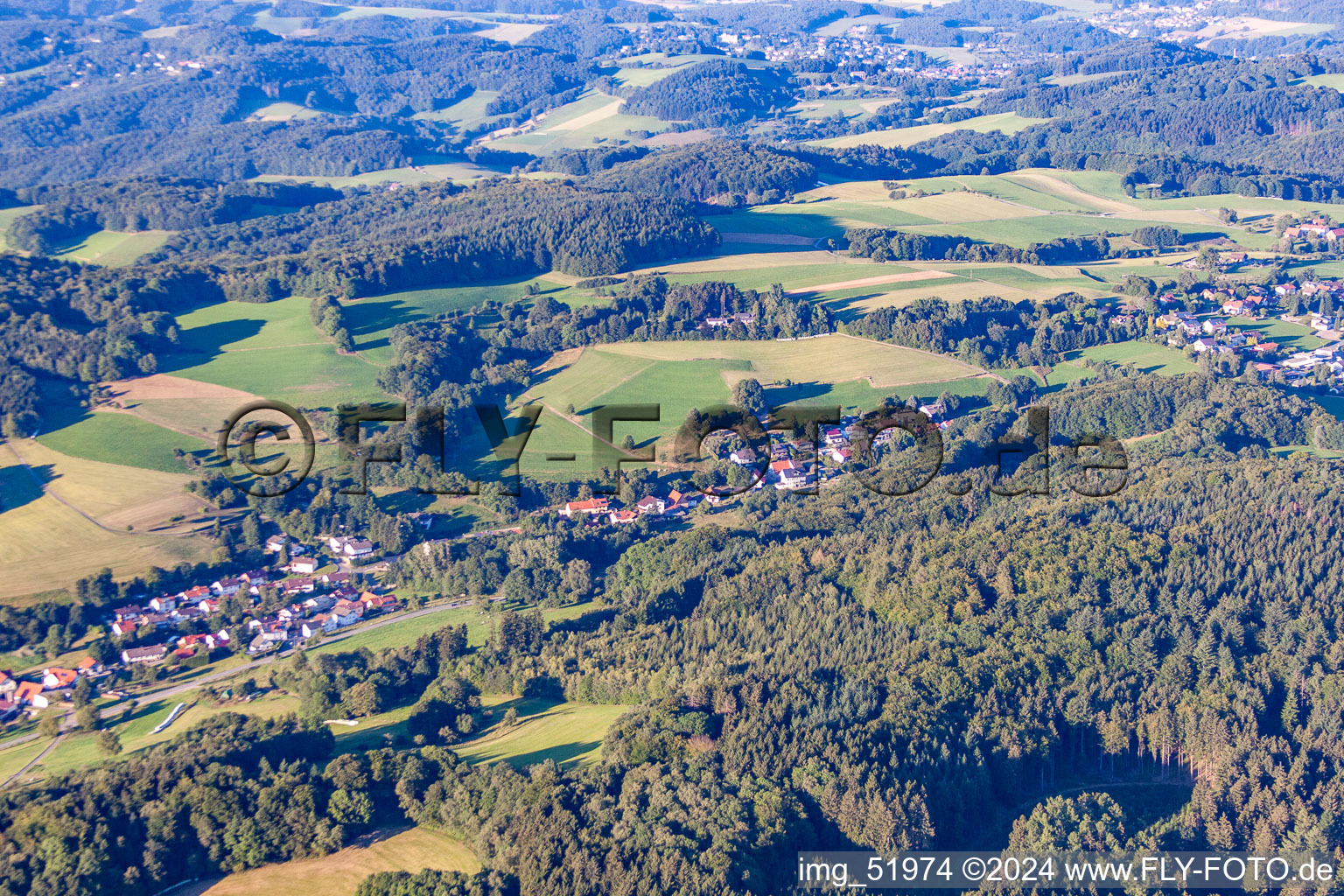 Aerial photograpy of Trösel in the state Hesse, Germany