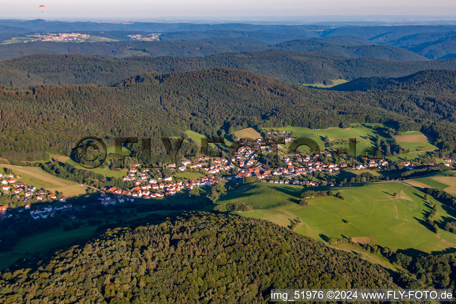 Sub-Abtsteinach from northwest in the district Unter-Abtsteinach in Abtsteinach in the state Hesse, Germany