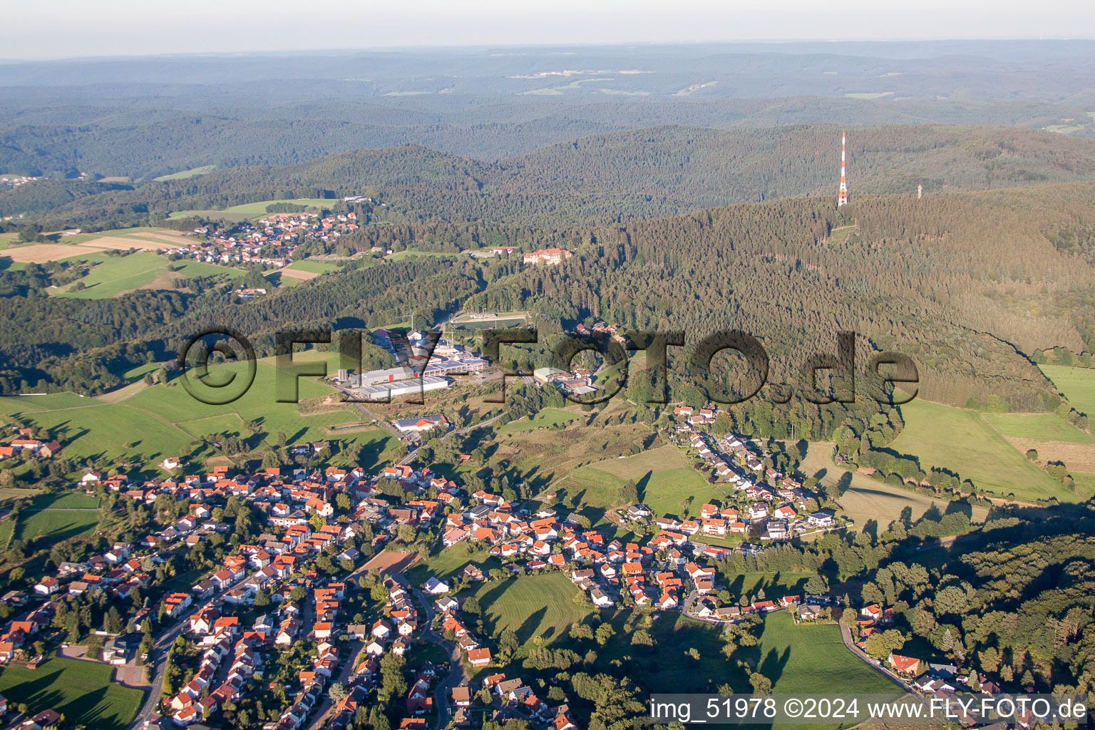 Village view in the district Ober-Abtsteinach in Abtsteinach in the state Hesse, Germany