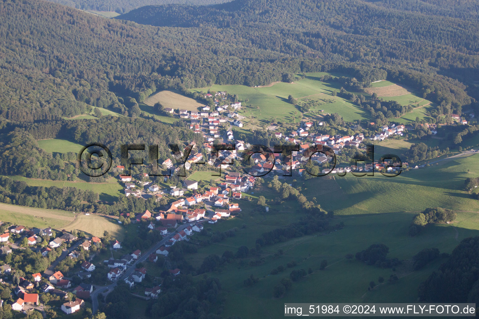 Oblique view of District Ober-Abtsteinach in Abtsteinach in the state Hesse, Germany