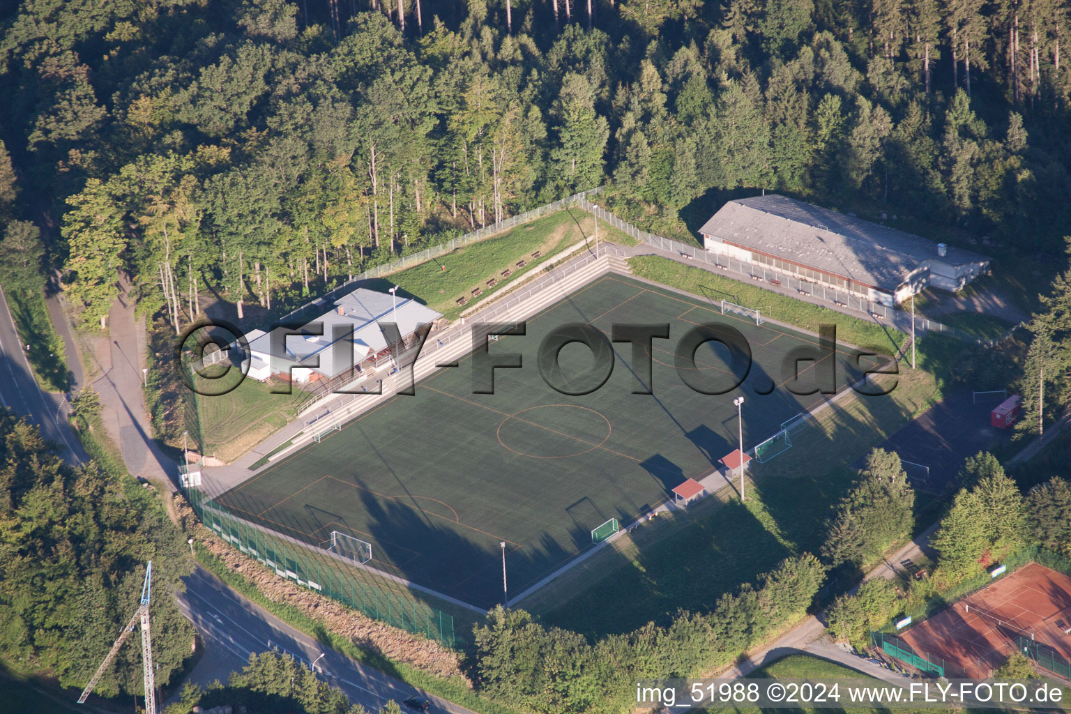 District Ober-Abtsteinach in Abtsteinach in the state Hesse, Germany from above