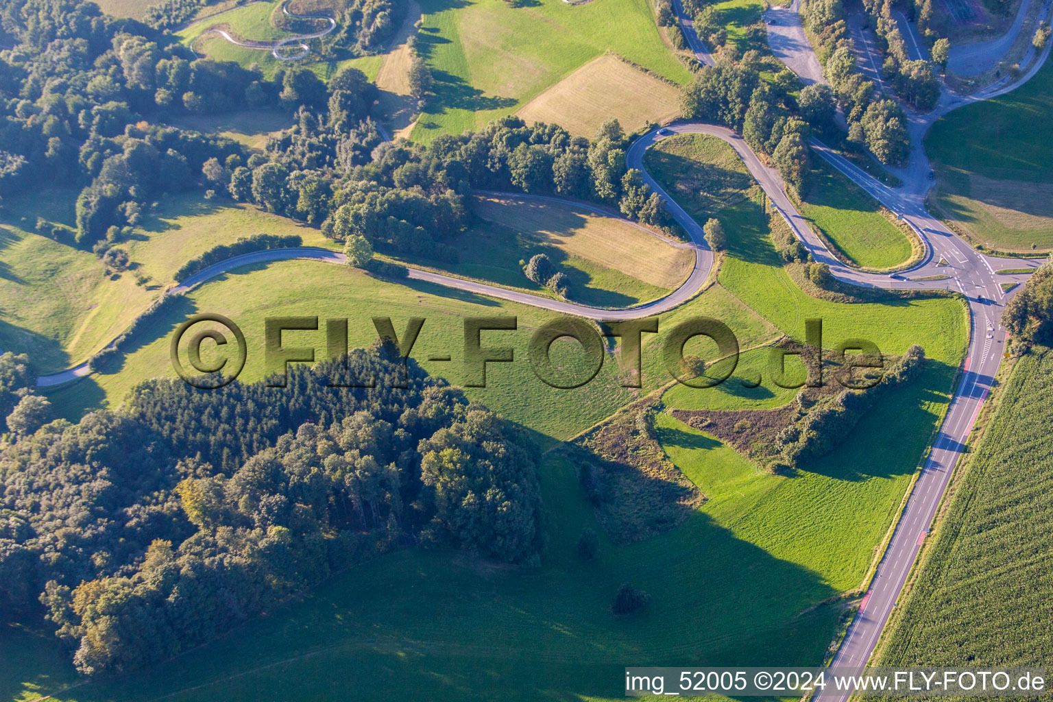 Siedelsbrunn in the state Hesse, Germany seen from above