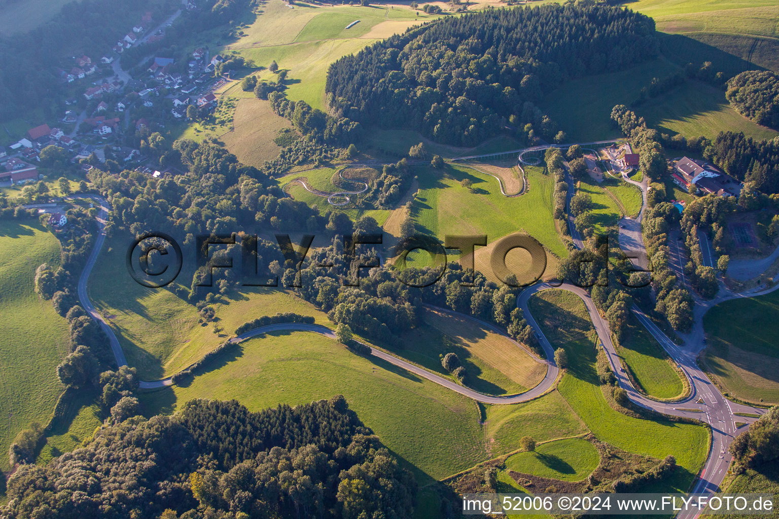 Siedelsbrunn in the state Hesse, Germany from the plane