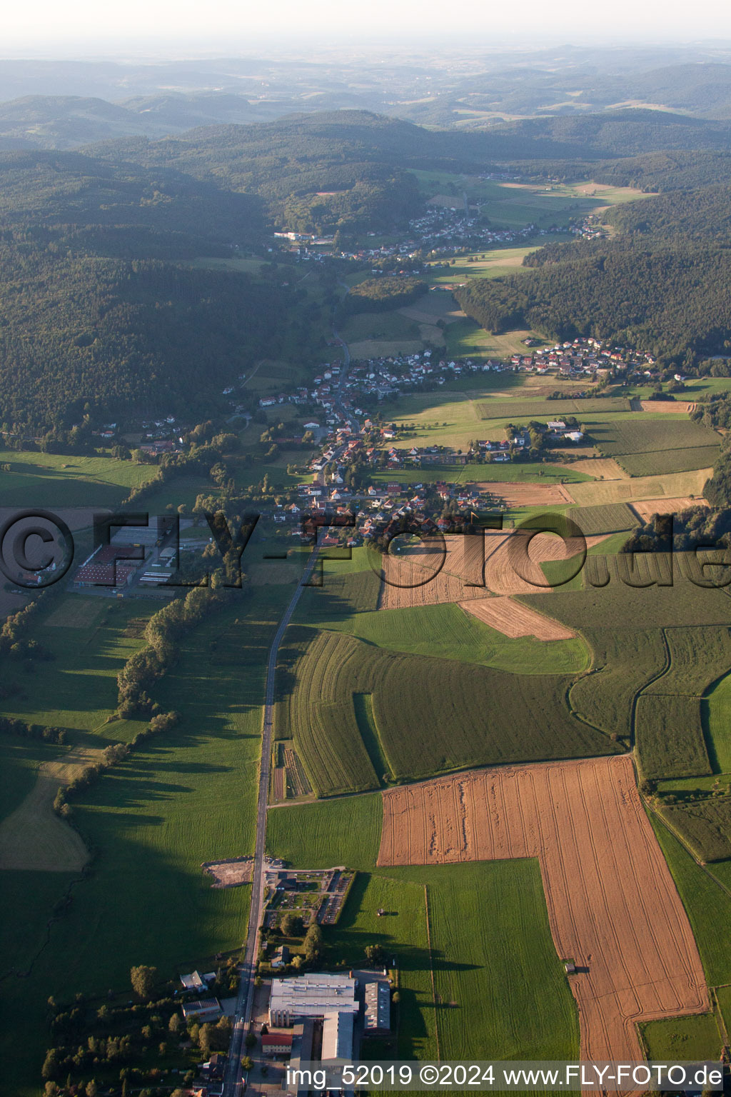 Affolterbach in the state Hesse, Germany seen from a drone