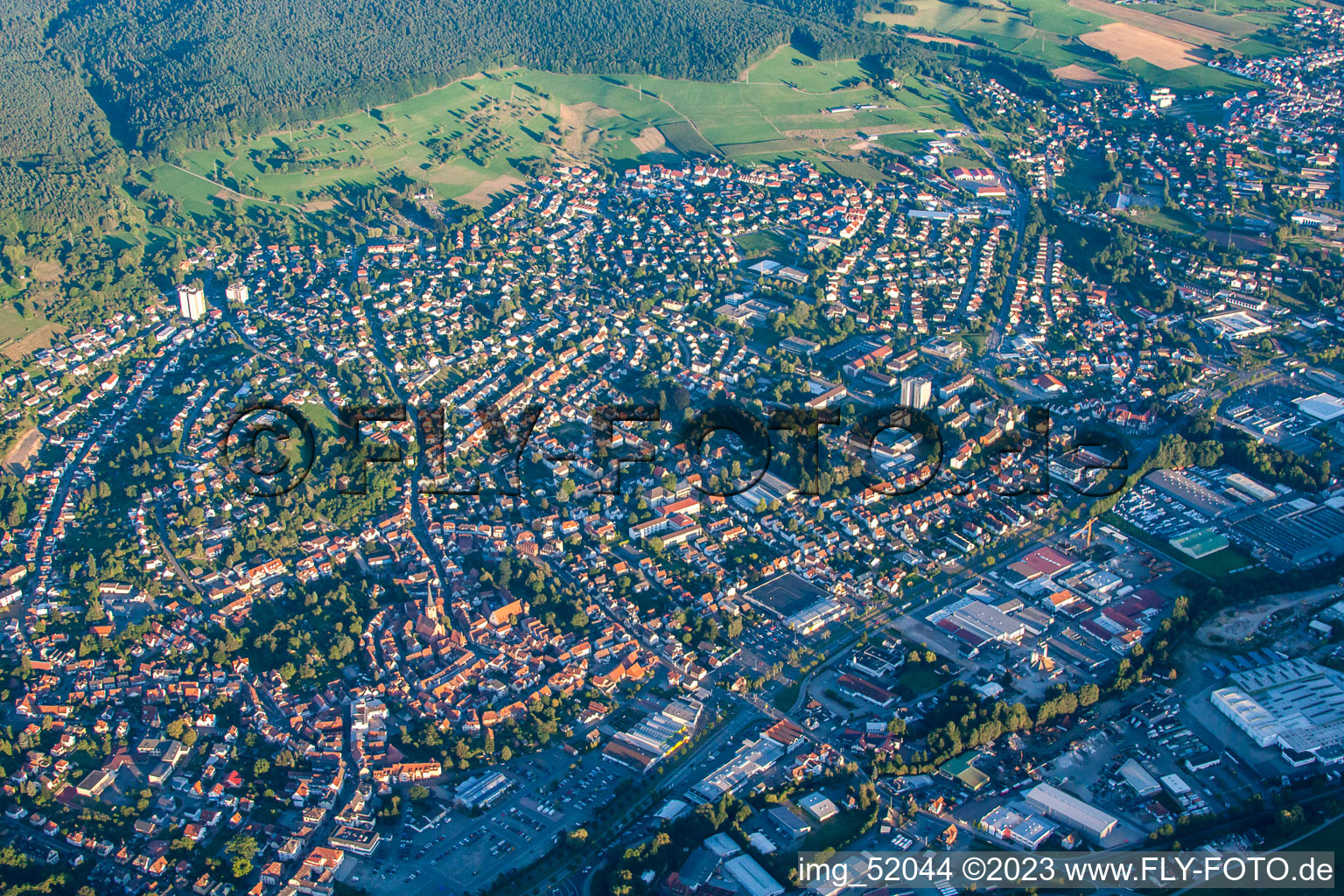 Aerial view of City ring in the district Stockheim in Michelstadt in the state Hesse, Germany