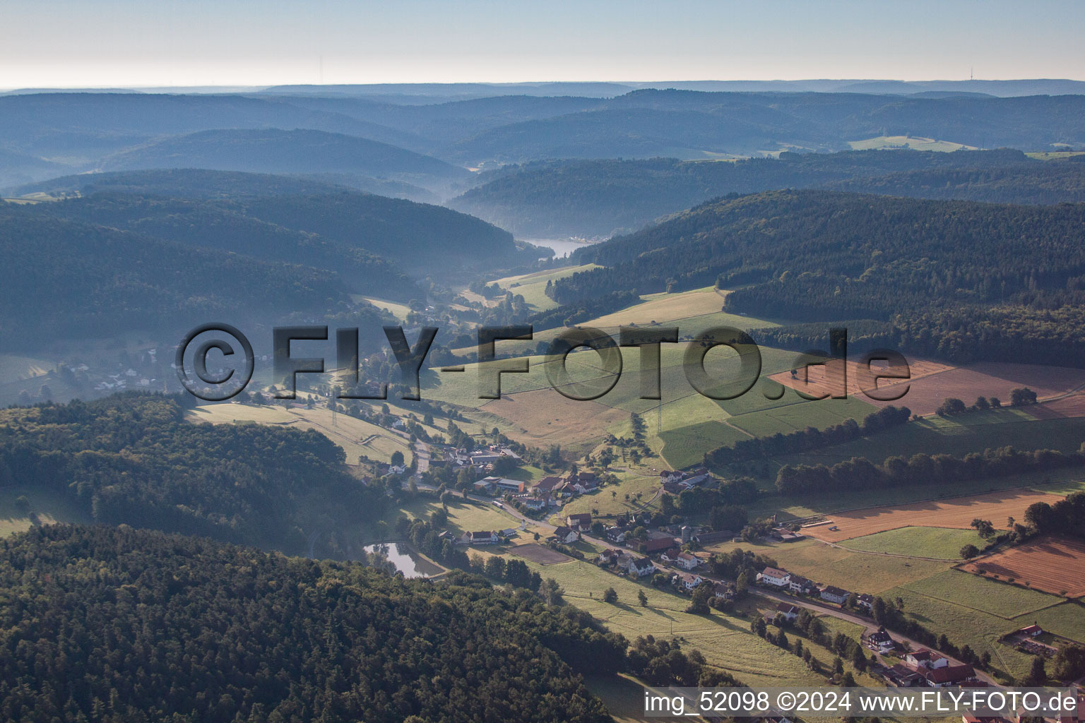 District Hüttenthal in Mossautal in the state Hesse, Germany out of the air