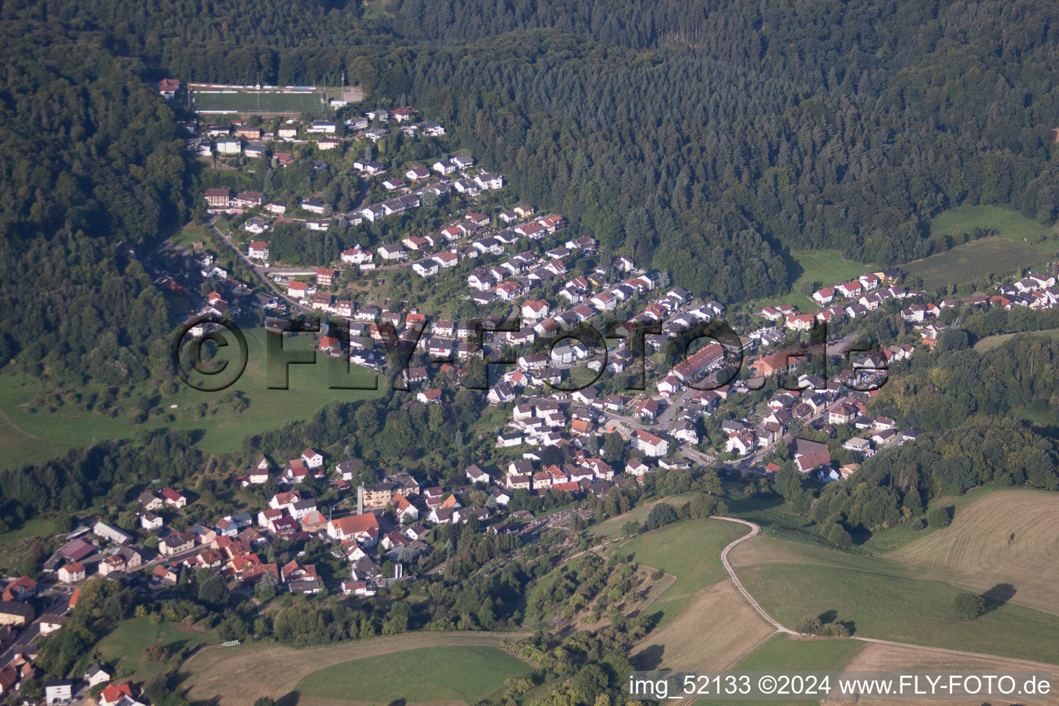 Unterflockenbach in Gorxheimertal in the state Hesse, Germany