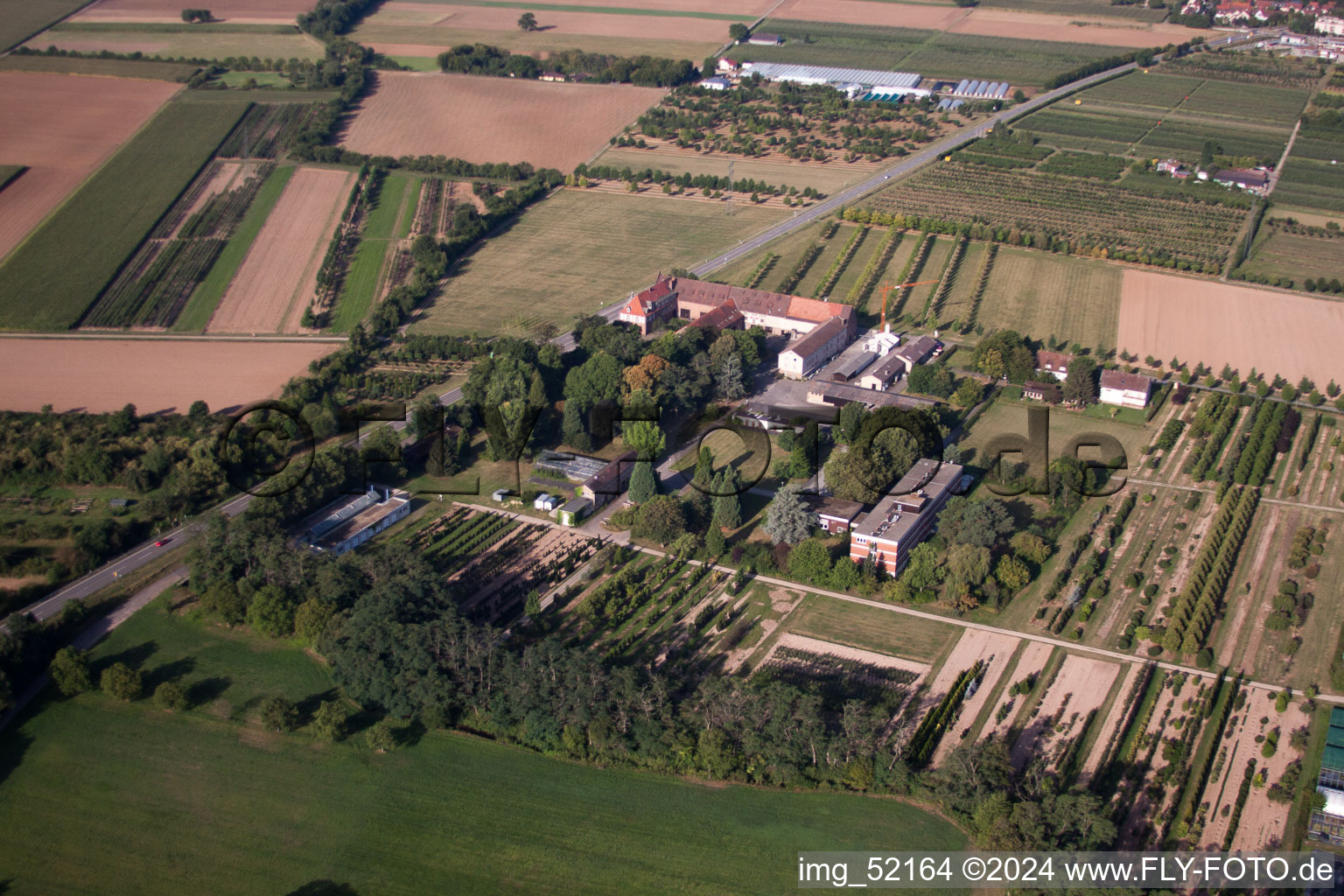 Schriesheim in the state Baden-Wuerttemberg, Germany out of the air