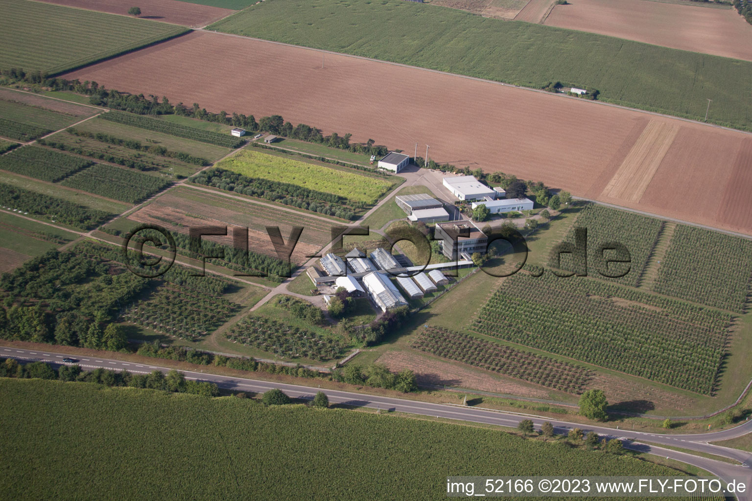 Drone image of Dossenheim in the state Baden-Wuerttemberg, Germany