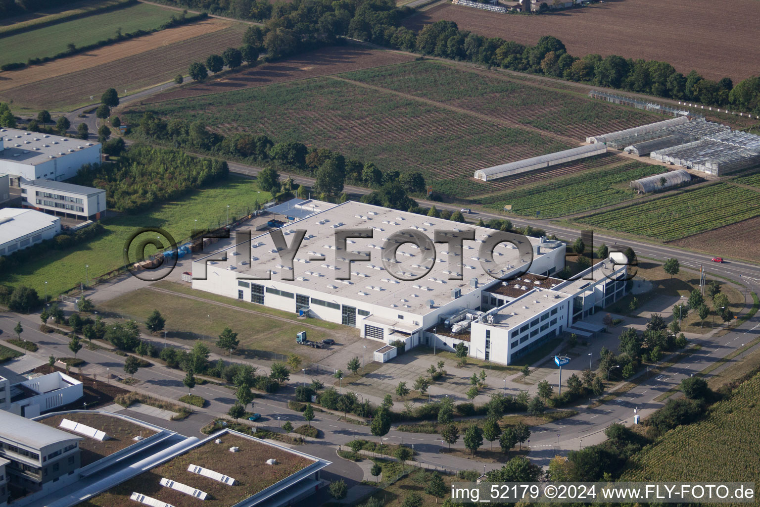 Aerial view of Schwabenheimer Hof in the district Wieblingen in Heidelberg in the state Baden-Wuerttemberg, Germany