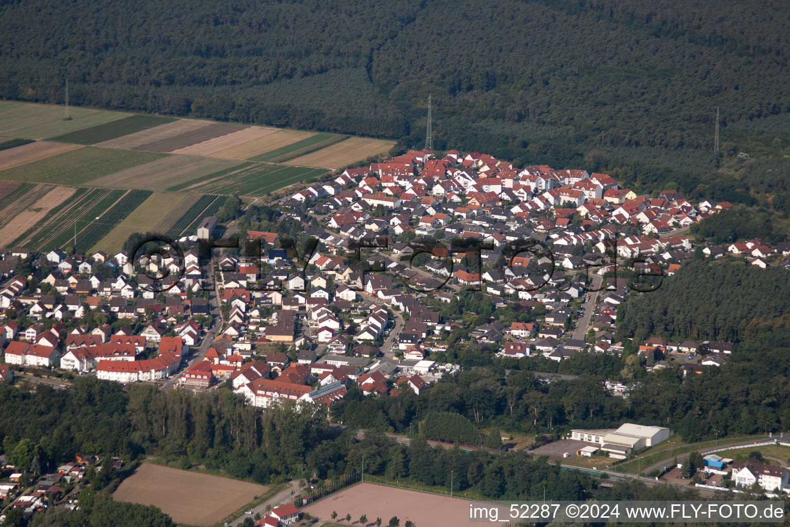 Germersheim in the state Rhineland-Palatinate, Germany out of the air