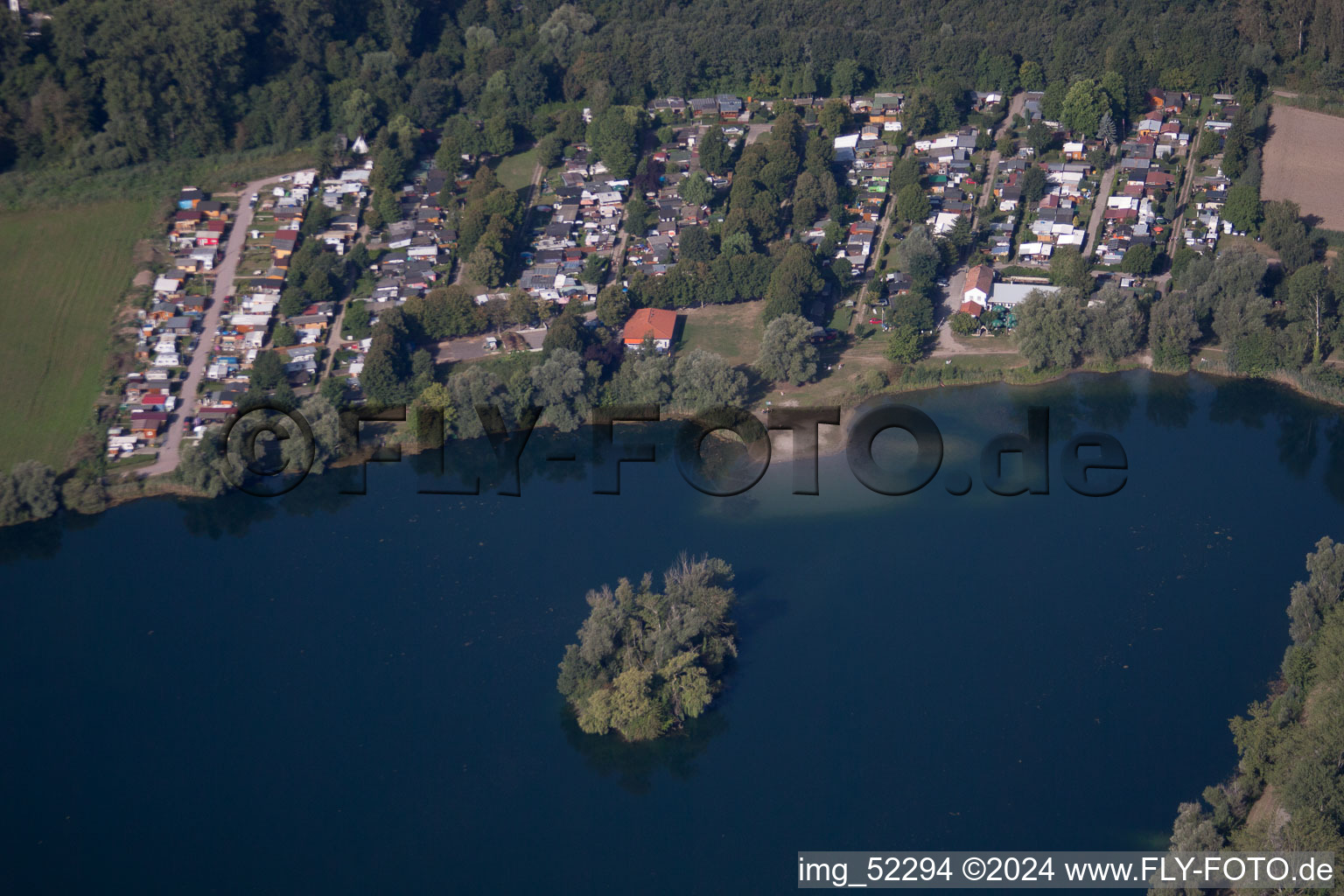 Bird's eye view of Germersheim in the state Rhineland-Palatinate, Germany