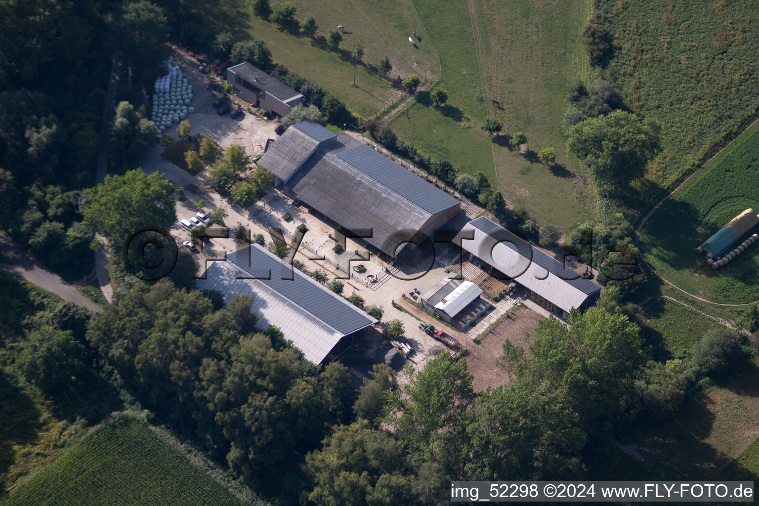 Germersheim in the state Rhineland-Palatinate, Germany viewn from the air