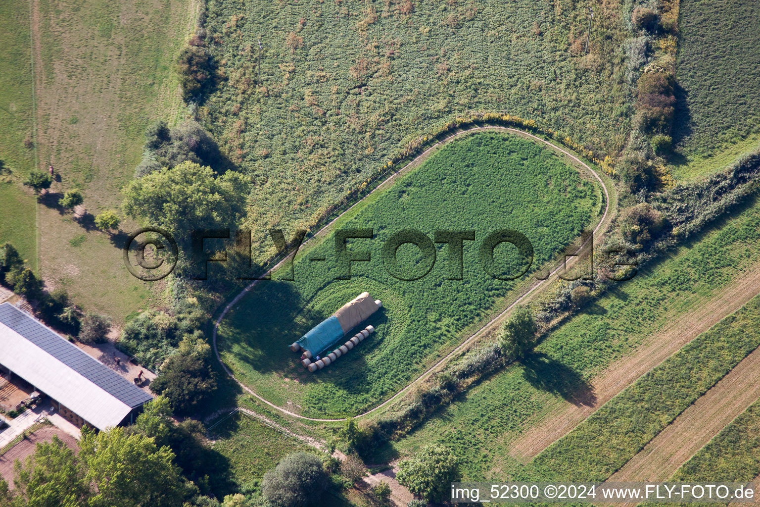 Drone image of Germersheim in the state Rhineland-Palatinate, Germany