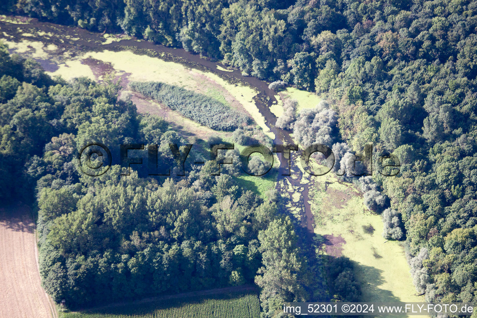 Bird's eye view of Germersheim in the state Rhineland-Palatinate, Germany