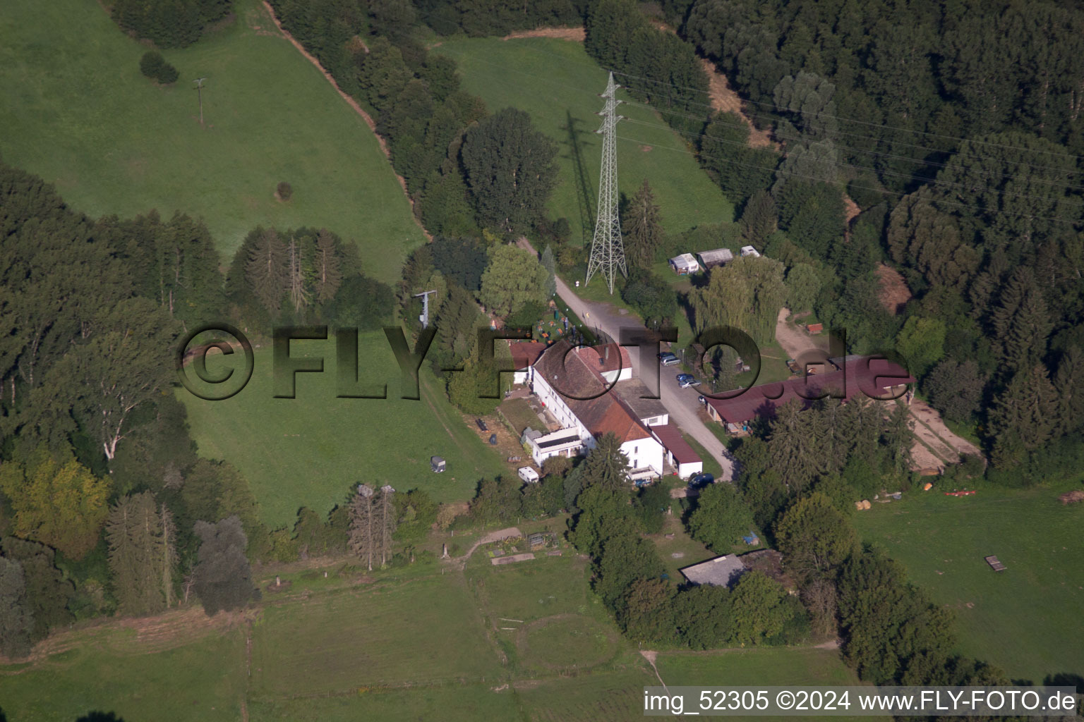 District Sondernheim in Germersheim in the state Rhineland-Palatinate, Germany from a drone