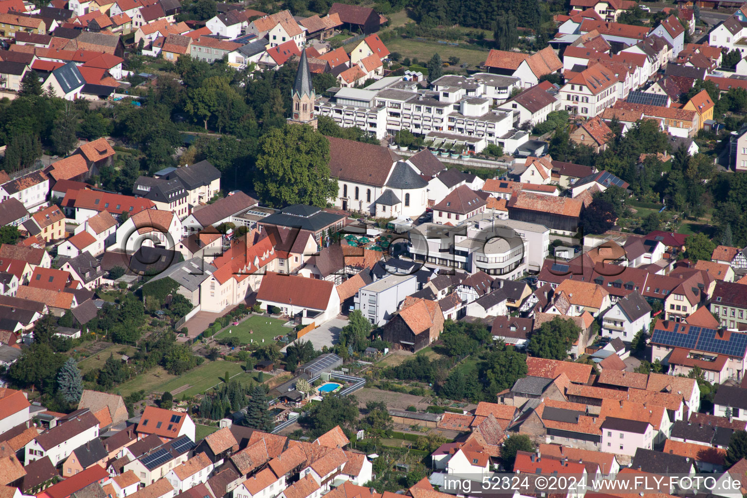 Rülzheim in the state Rhineland-Palatinate, Germany out of the air