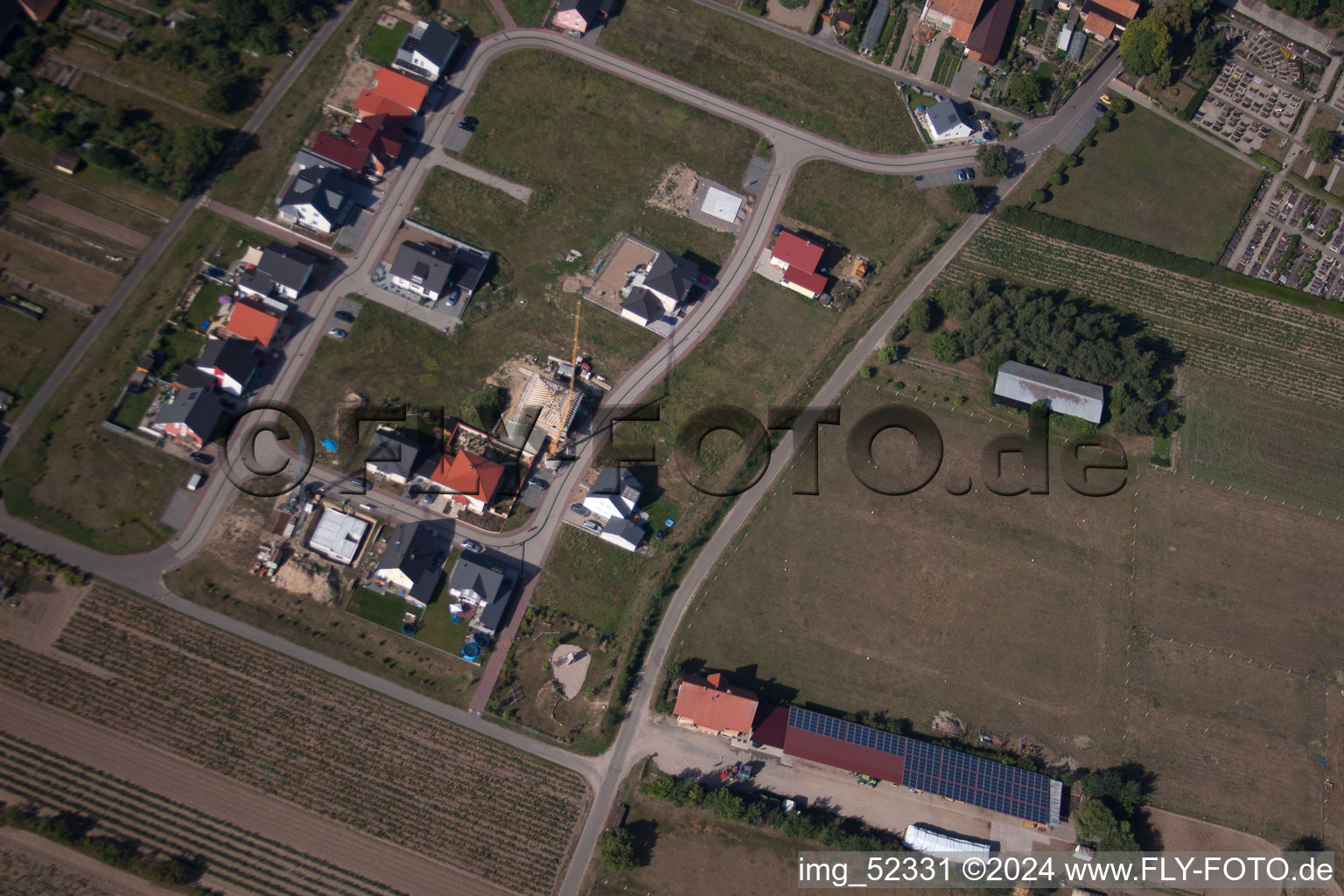 Bird's eye view of Hatzenbühl in the state Rhineland-Palatinate, Germany