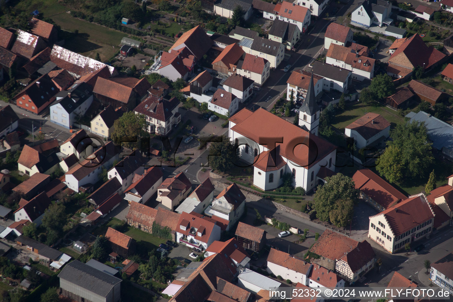 Hatzenbühl in the state Rhineland-Palatinate, Germany viewn from the air