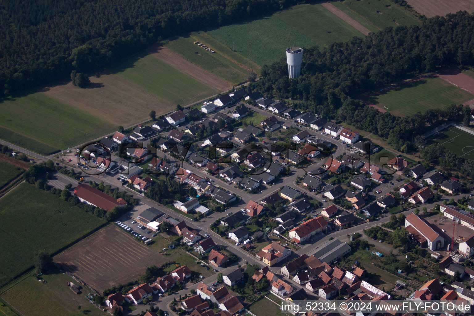 Drone image of Hatzenbühl in the state Rhineland-Palatinate, Germany