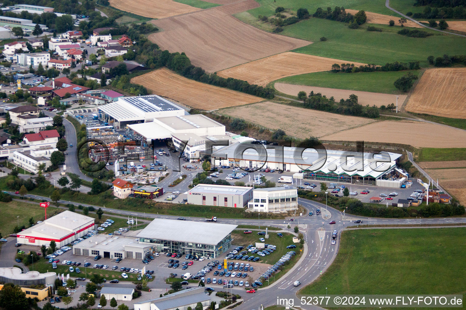 Leibnizstraße, Kömpf Company in Calw in the state Baden-Wuerttemberg, Germany out of the air