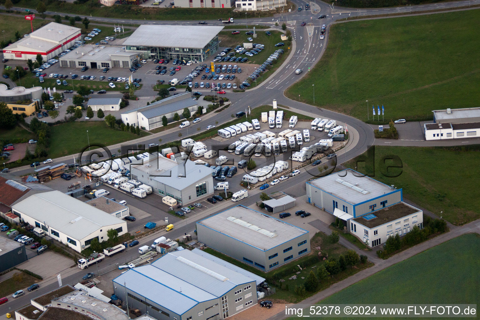 Stammheim, industrial area, Ungeheuer Mobil GmbH in Calw in the state Baden-Wuerttemberg, Germany