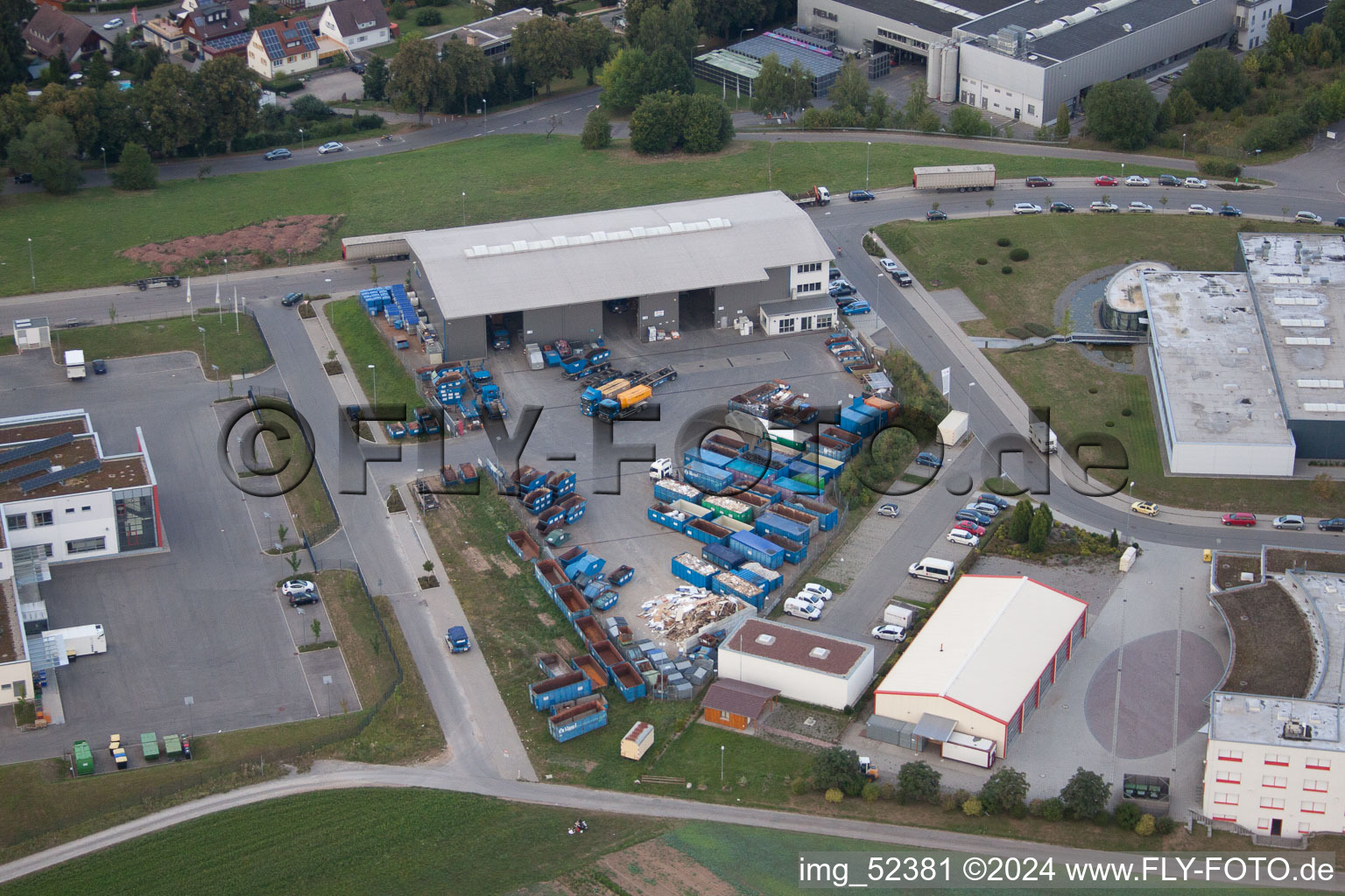 Drone image of Rudolf-Dieselstraße, Kömpf Company in Calw in the state Baden-Wuerttemberg, Germany