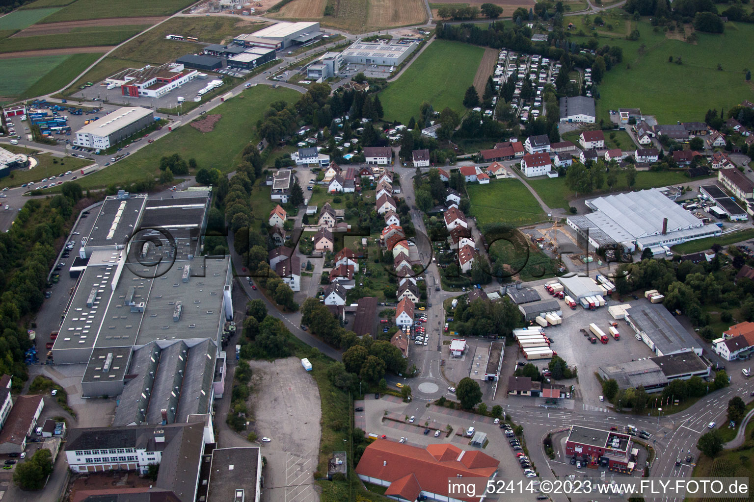 Stammheim, commercial area, formerly Bauknecht in Calw in the state Baden-Wuerttemberg, Germany