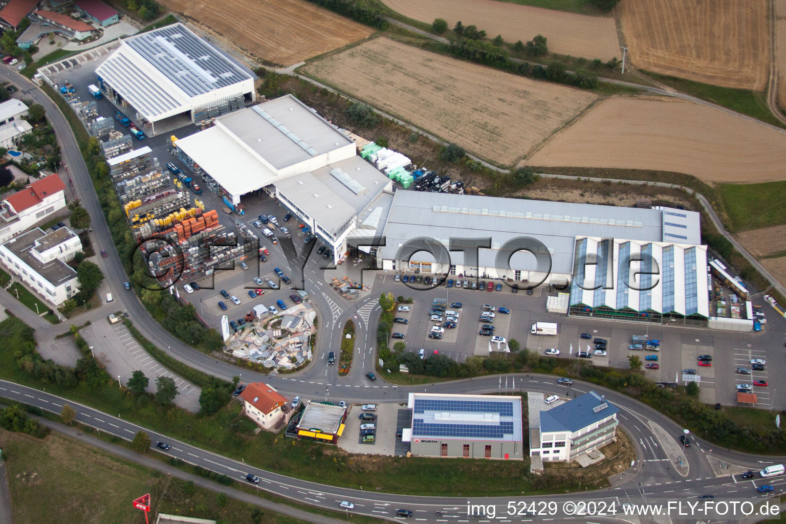 Leibnizstraße, Kömpf Company in Calw in the state Baden-Wuerttemberg, Germany out of the air