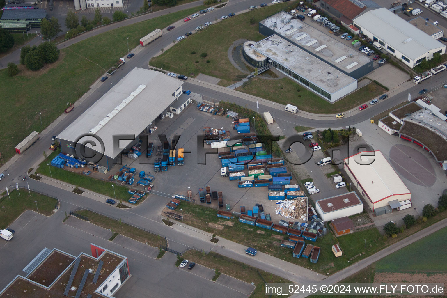 Drone image of Rudolf-Dieselstraße, Kömpf Company in Calw in the state Baden-Wuerttemberg, Germany