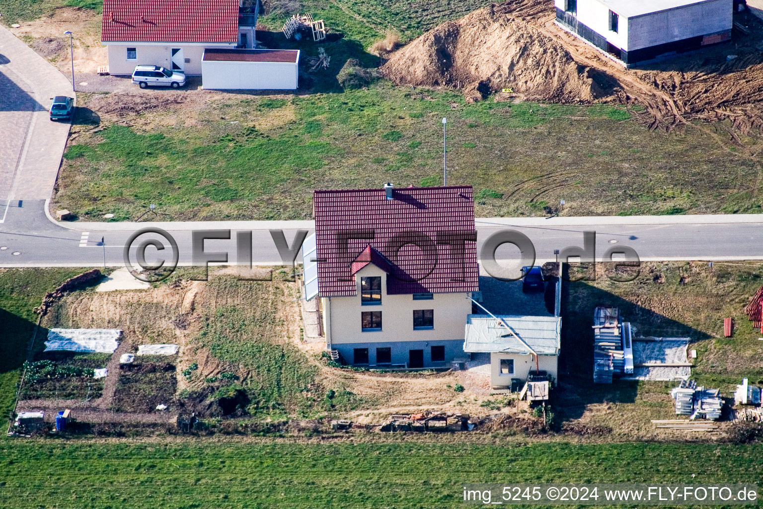 New development area NO in the district Schaidt in Wörth am Rhein in the state Rhineland-Palatinate, Germany out of the air