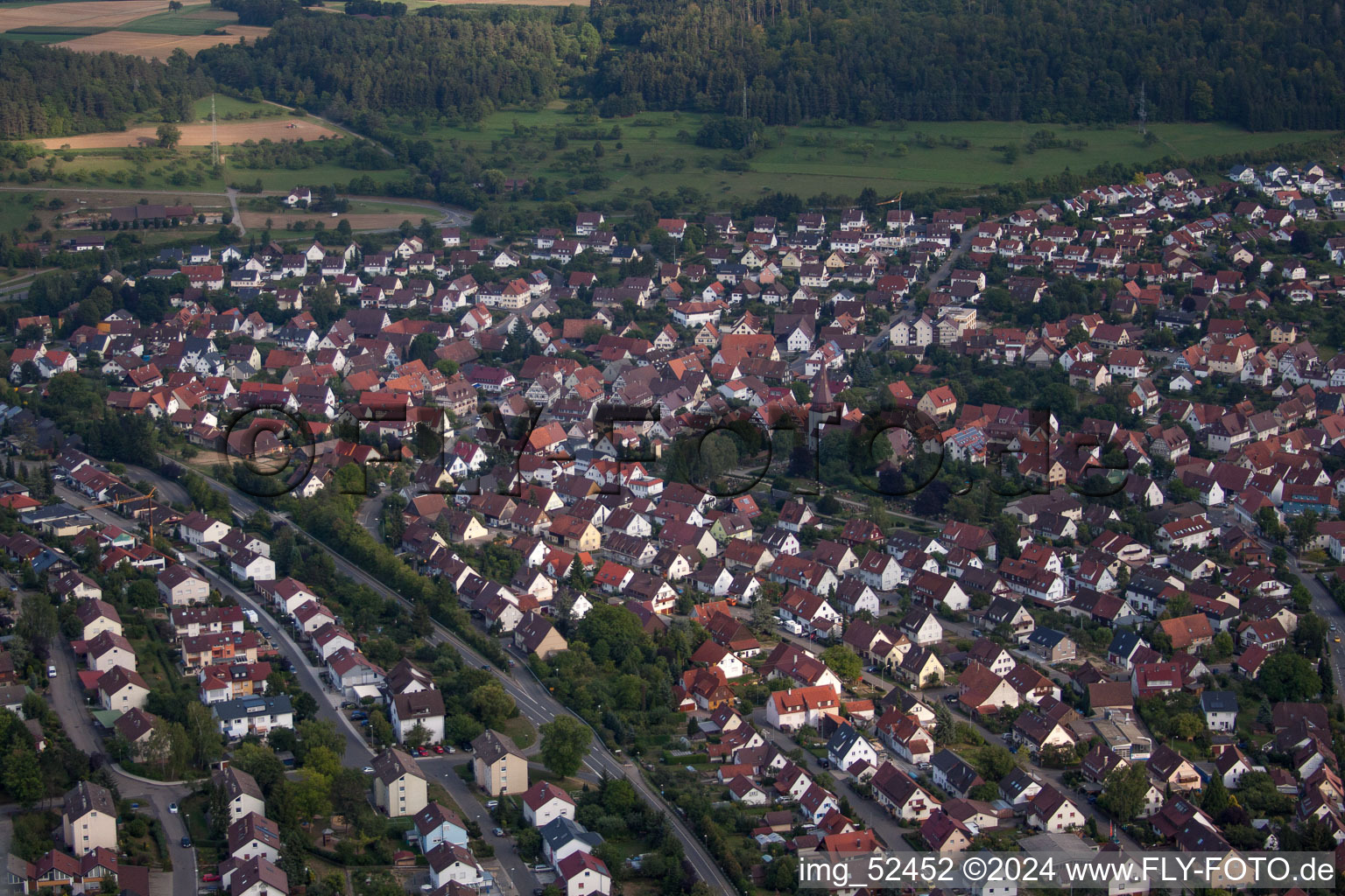 Aerial photograpy of Homestead in Calw in the state Baden-Wuerttemberg, Germany