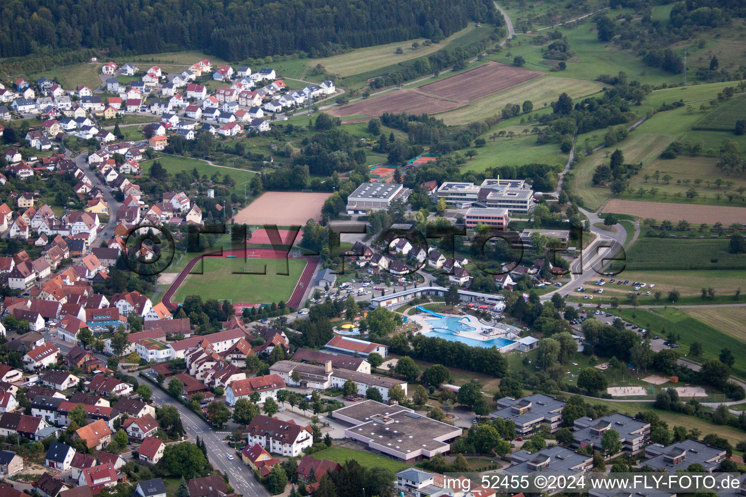 Oblique view of Homestead in Calw in the state Baden-Wuerttemberg, Germany