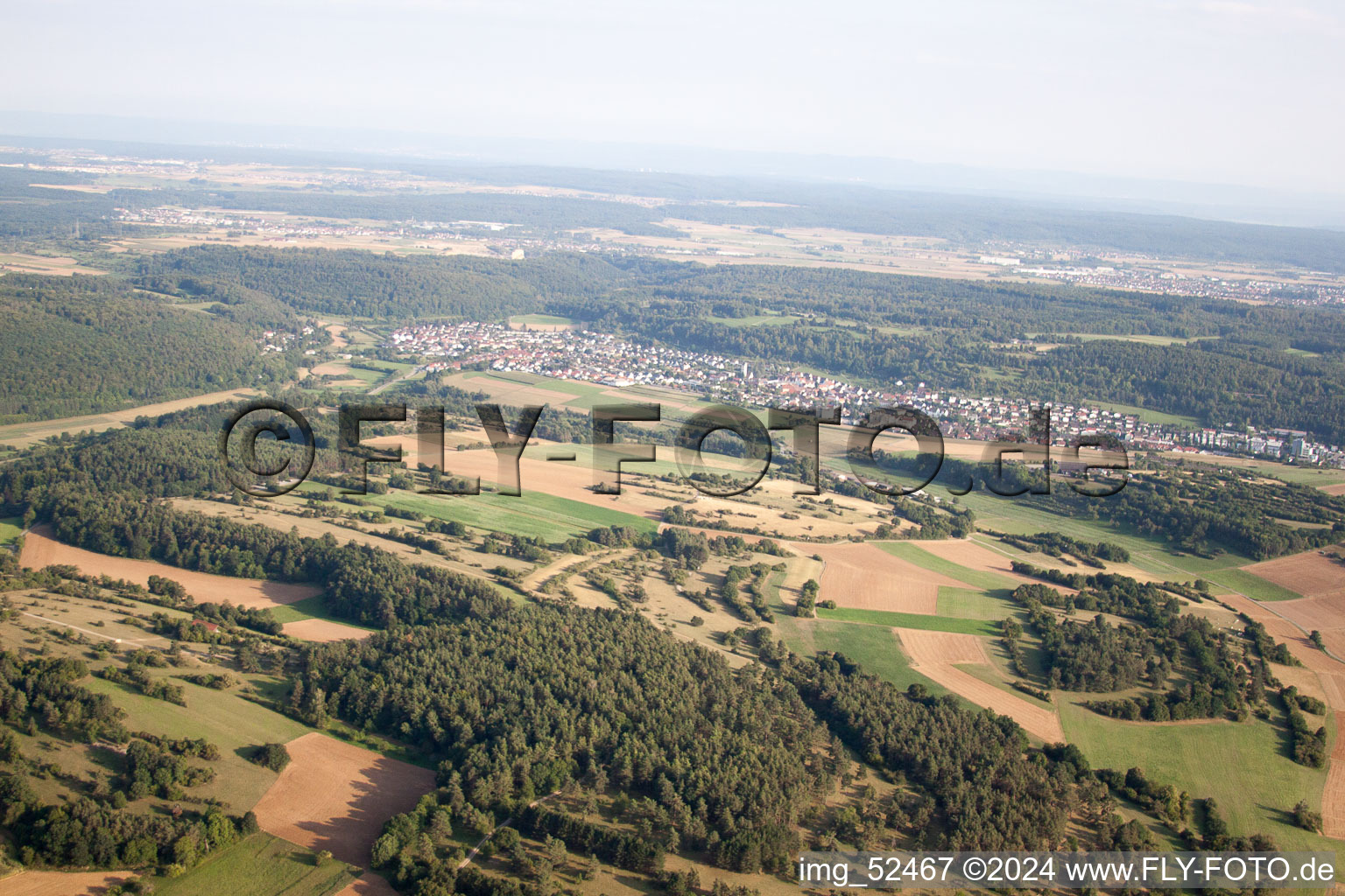 Aidlingen in the state Baden-Wuerttemberg, Germany viewn from the air