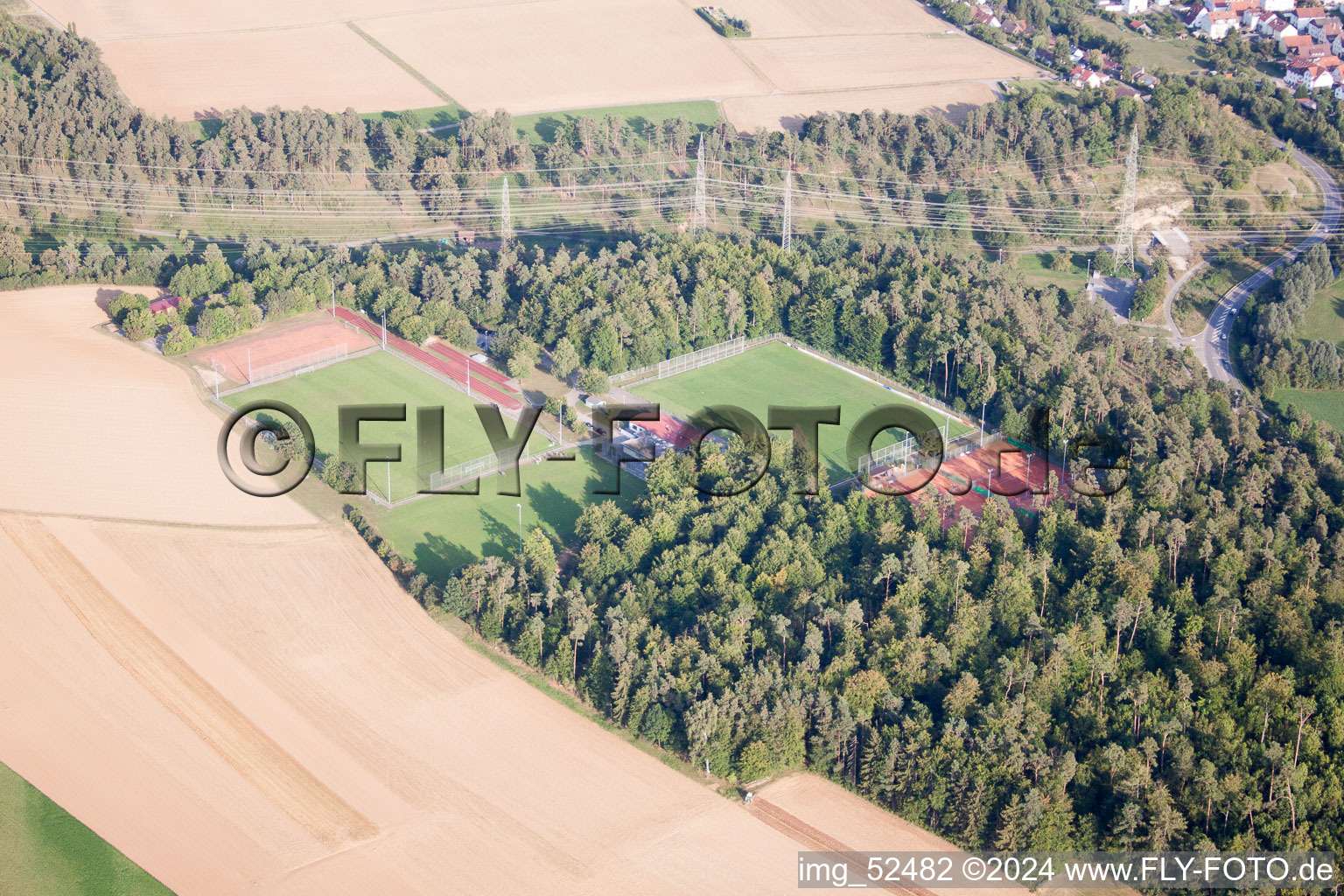 Tennis club on Eichelbergweg in Sindelfingen in the state Baden-Wuerttemberg, Germany