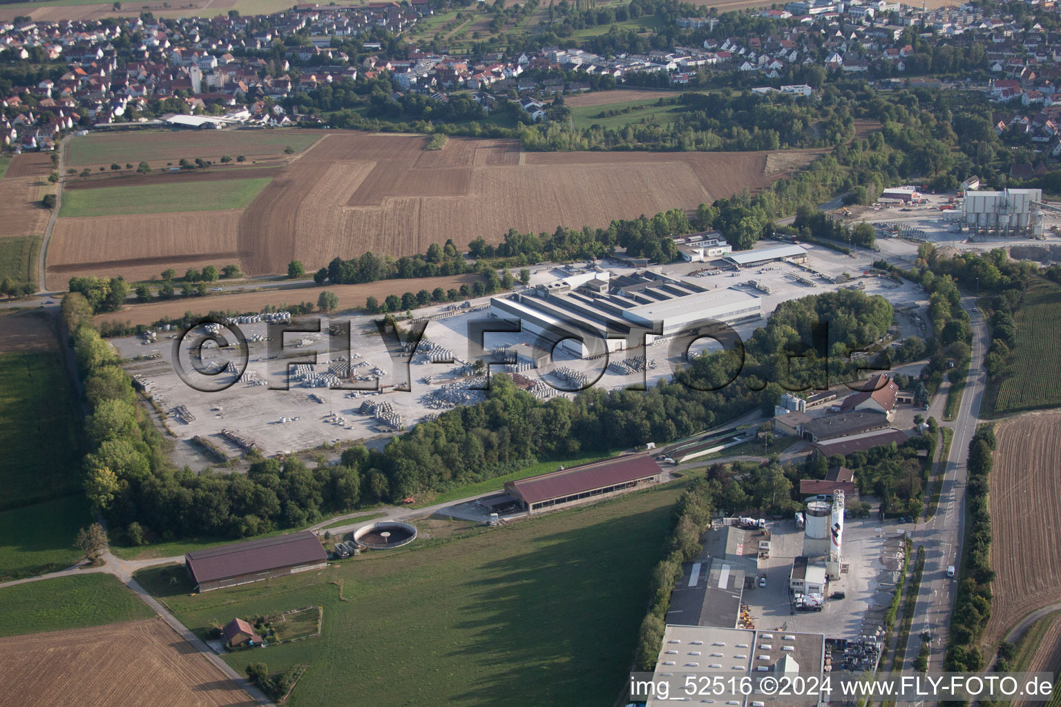 Mühlackerstraße , Fa. Kömpf in the district Darmsheim in Sindelfingen in the state Baden-Wuerttemberg, Germany out of the air