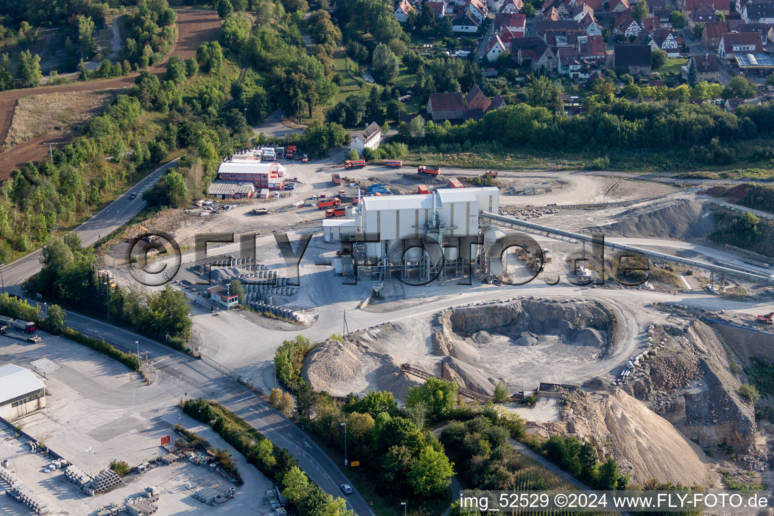 Quarry for the mining and handling of gravel and split in Sindelfingen in the state Baden-Wurttemberg, Germany