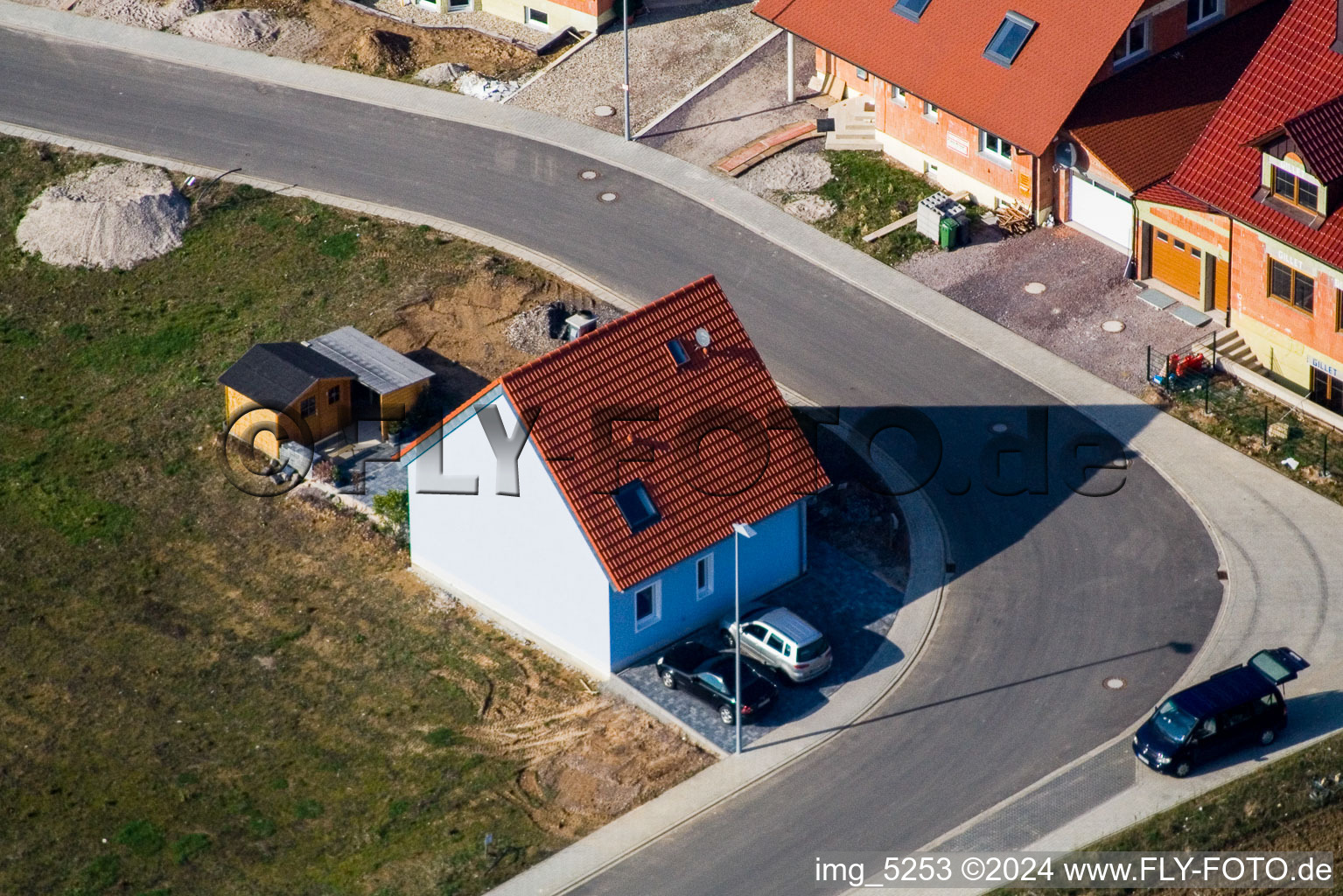 New development area NO in the district Schaidt in Wörth am Rhein in the state Rhineland-Palatinate, Germany from a drone