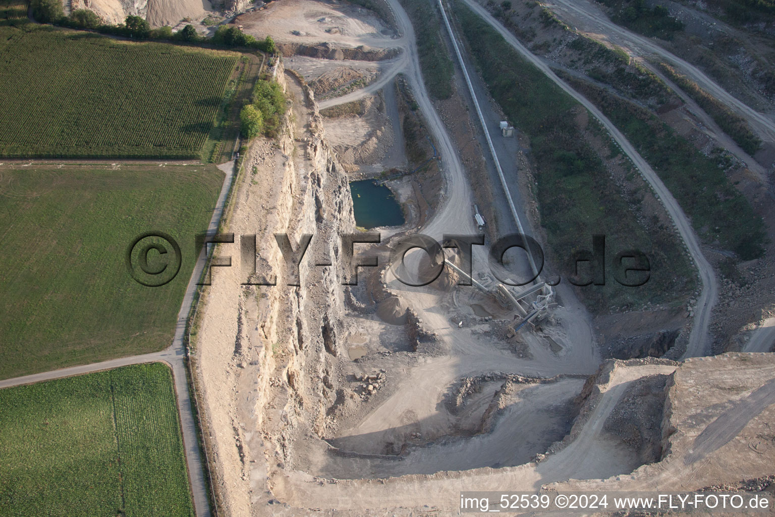 Aerial view of Quarry Sindelfingen-Darmsheim in the district Darmsheim in Sindelfingen in the state Baden-Wuerttemberg, Germany