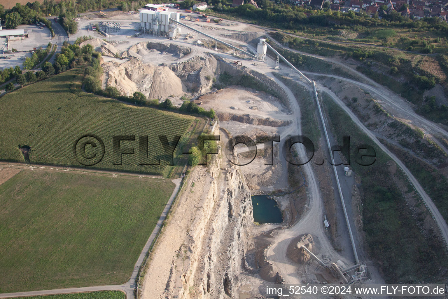 Aerial photograpy of Quarry Sindelfingen-Darmsheim in the district Darmsheim in Sindelfingen in the state Baden-Wuerttemberg, Germany