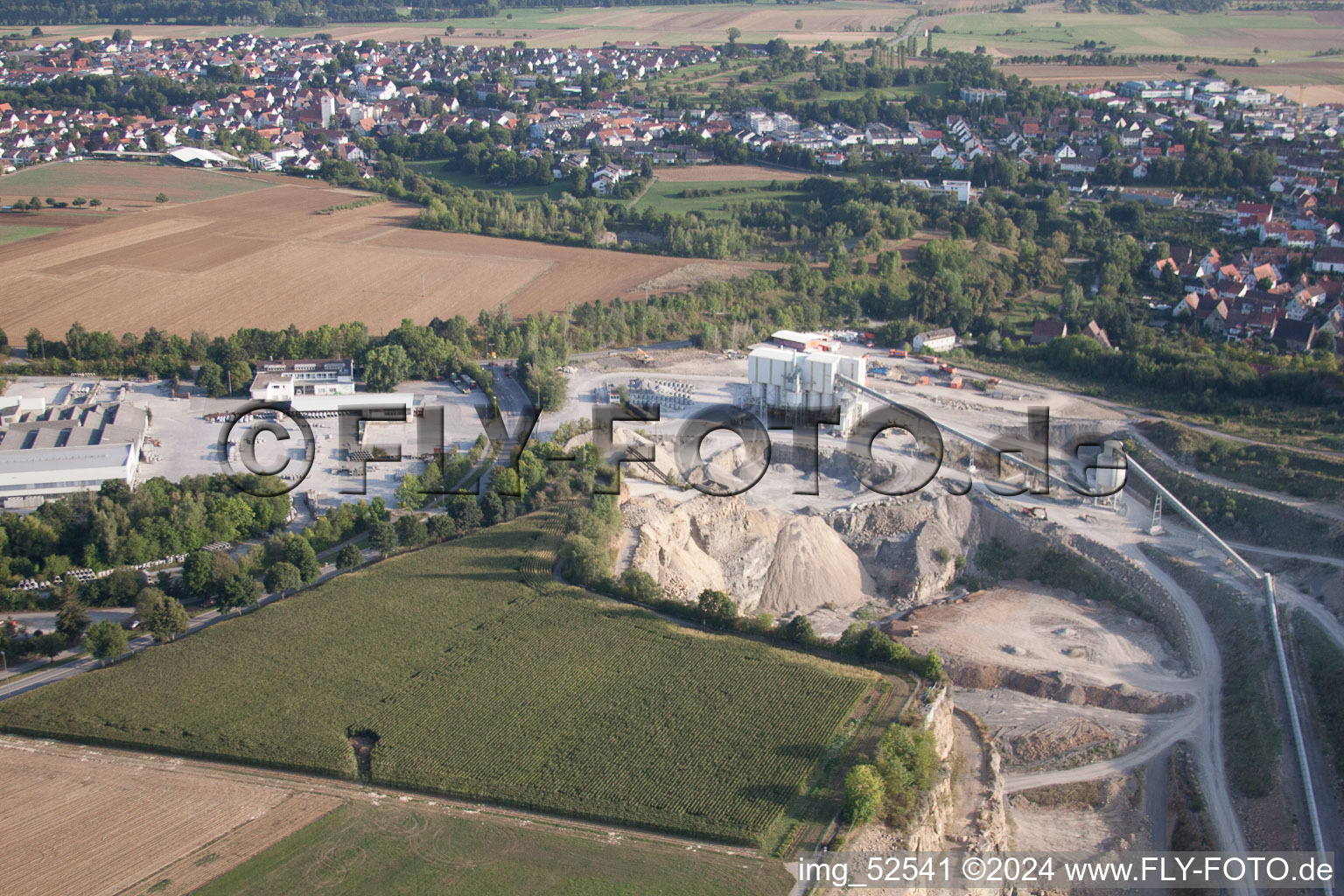 Oblique view of Quarry Sindelfingen-Darmsheim in the district Darmsheim in Sindelfingen in the state Baden-Wuerttemberg, Germany