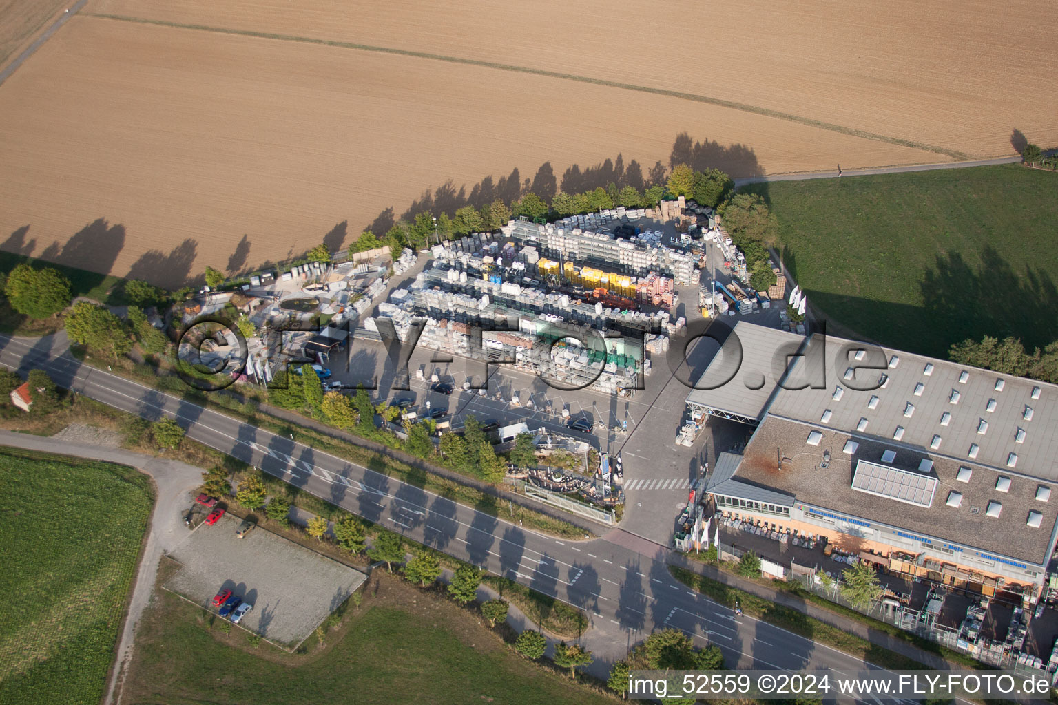 Mühlackerstraße , Fa. Kömpf in the district Darmsheim in Sindelfingen in the state Baden-Wuerttemberg, Germany from the drone perspective