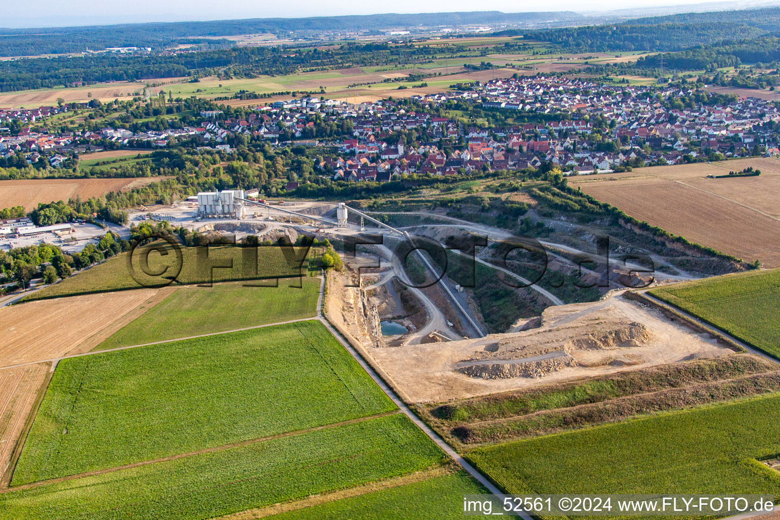 Quarry Sindelfingen-Darmsheim in the district Darmsheim in Sindelfingen in the state Baden-Wuerttemberg, Germany out of the air