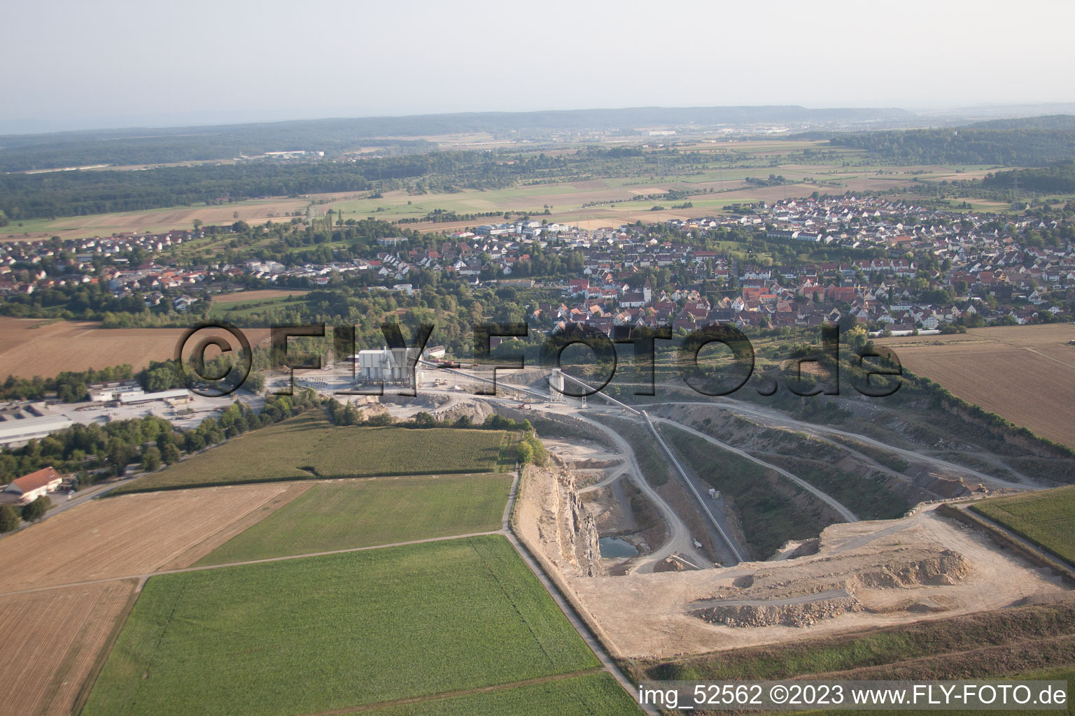 Sindelfingen quarry-Darmsheim in Darmsheim in the state Baden-Wuerttemberg, Germany seen from above