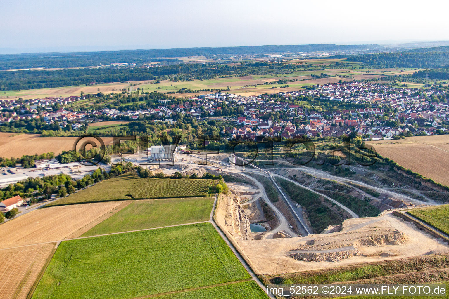 Sindelfingen quarry-Darmsheim in Darmsheim in the state Baden-Wuerttemberg, Germany seen from above