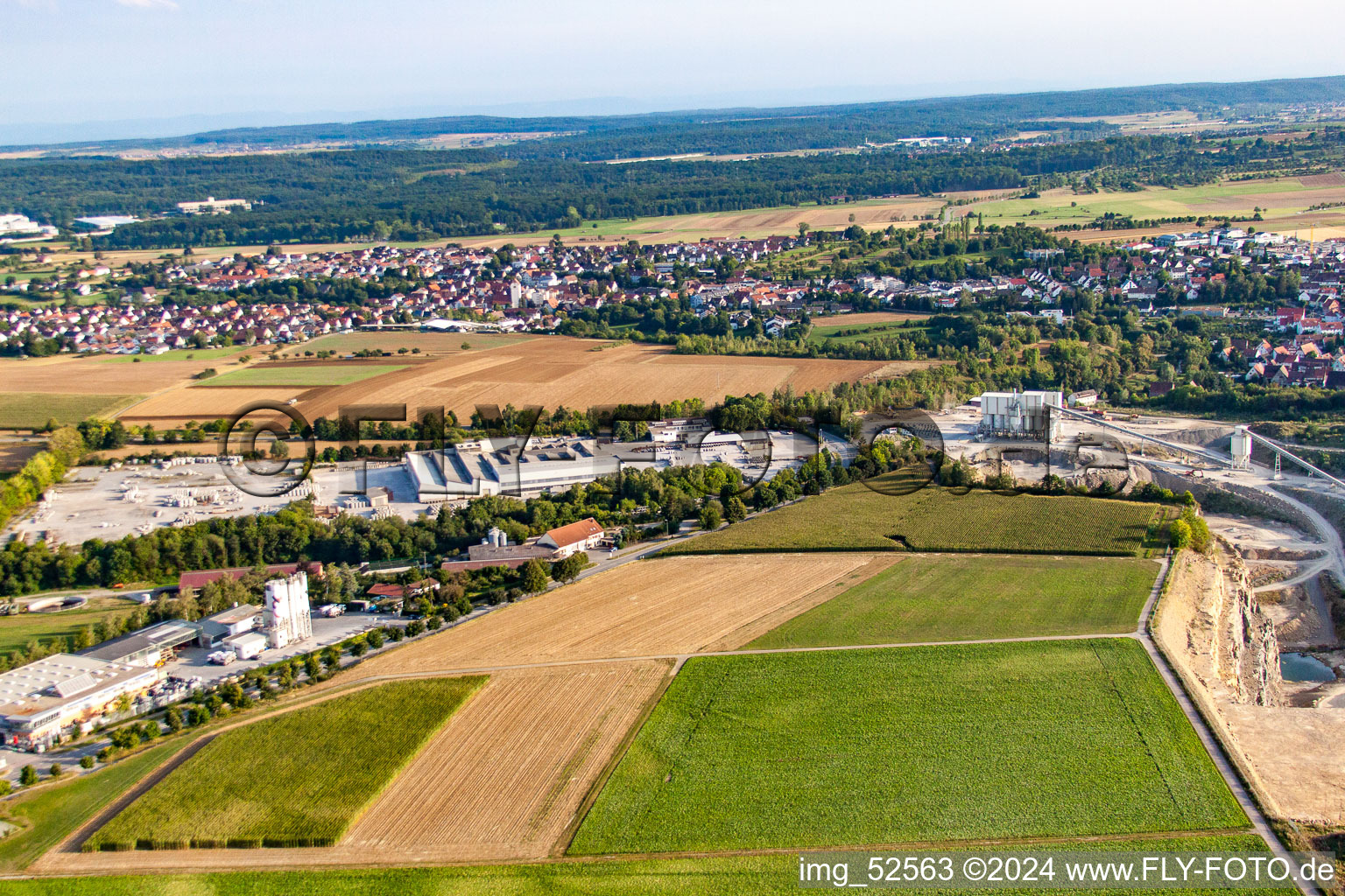 Quarry Sindelfingen-Darmsheim in the district Darmsheim in Sindelfingen in the state Baden-Wuerttemberg, Germany from the plane