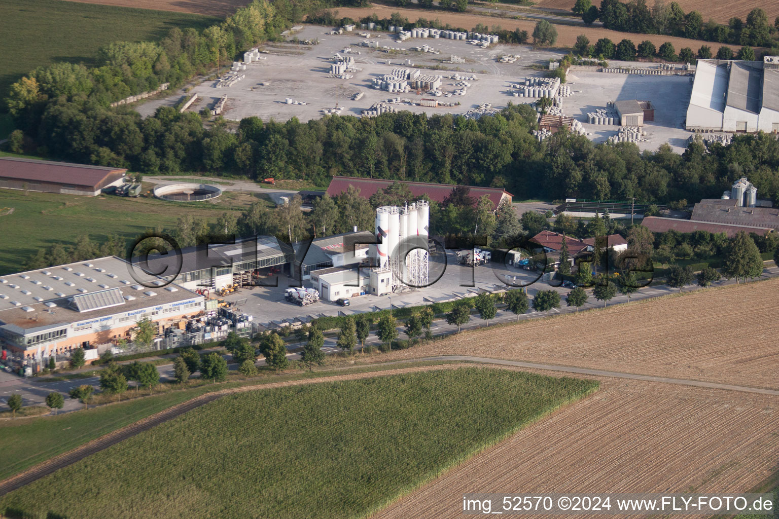 Mühlackerstraße , Fa. Kömpf in the district Darmsheim in Sindelfingen in the state Baden-Wuerttemberg, Germany seen from a drone