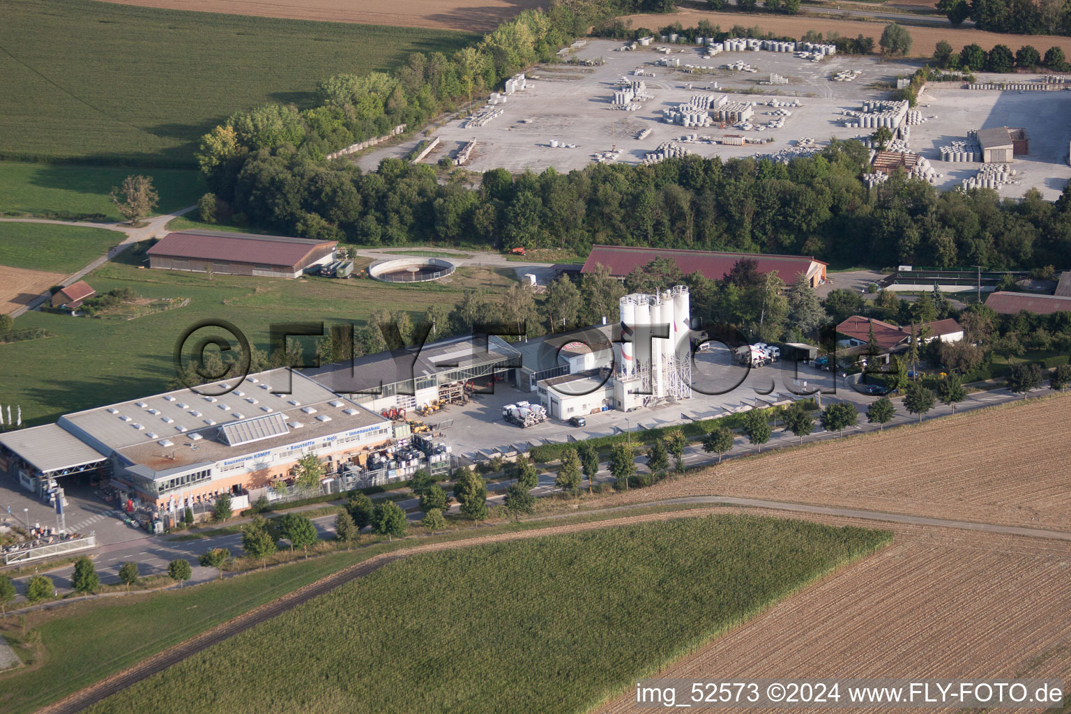 Aerial view of Mühlackerstraße , Fa. Kömpf in the district Darmsheim in Sindelfingen in the state Baden-Wuerttemberg, Germany