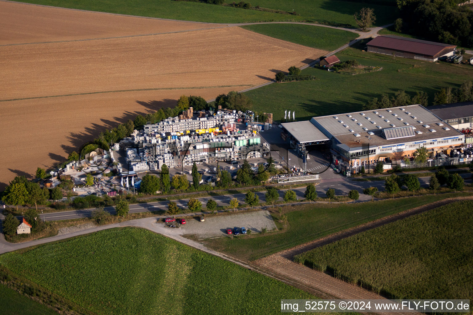 Aerial photograpy of Mühlackerstraße , Fa. Kömpf in the district Darmsheim in Sindelfingen in the state Baden-Wuerttemberg, Germany